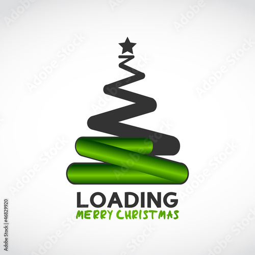 christmas tree made from loading symbol