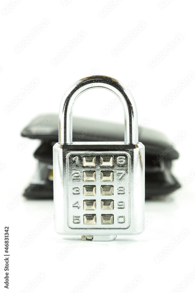 Digital combination lock and background wallet Digital combination lock and background wallet