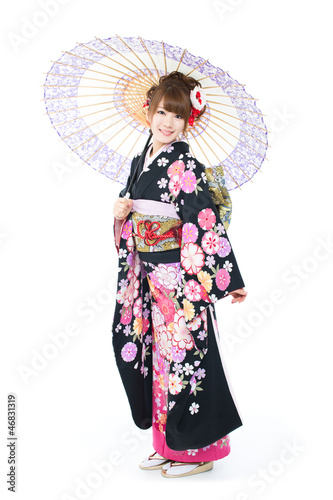 Beautiful kimono woman 