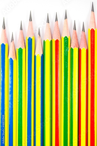 colorful of black pencils