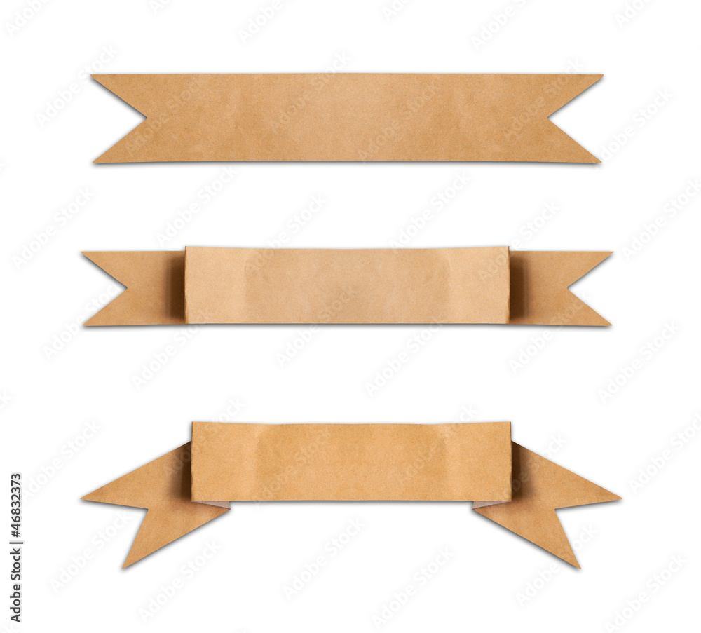 old paper use as lebel banner on white background old paper use as lebel banner on white background