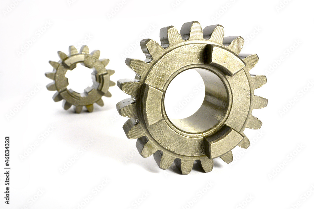 Gears on white