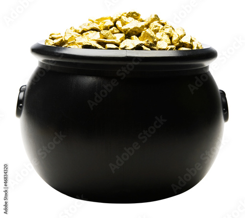 Pot of gold nuggets