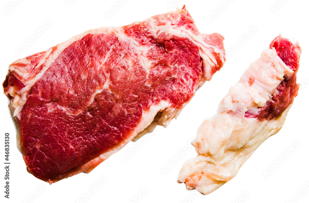 Two slices of beef