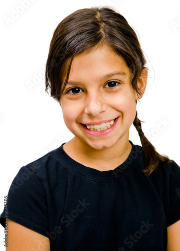 Close-up of girl smiling