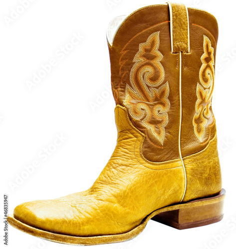 Yellow cowboy boot