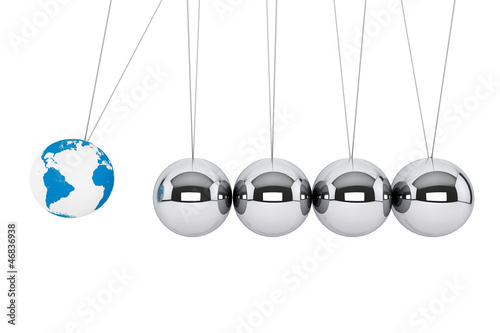 Spheres of Newton with Earth Globe