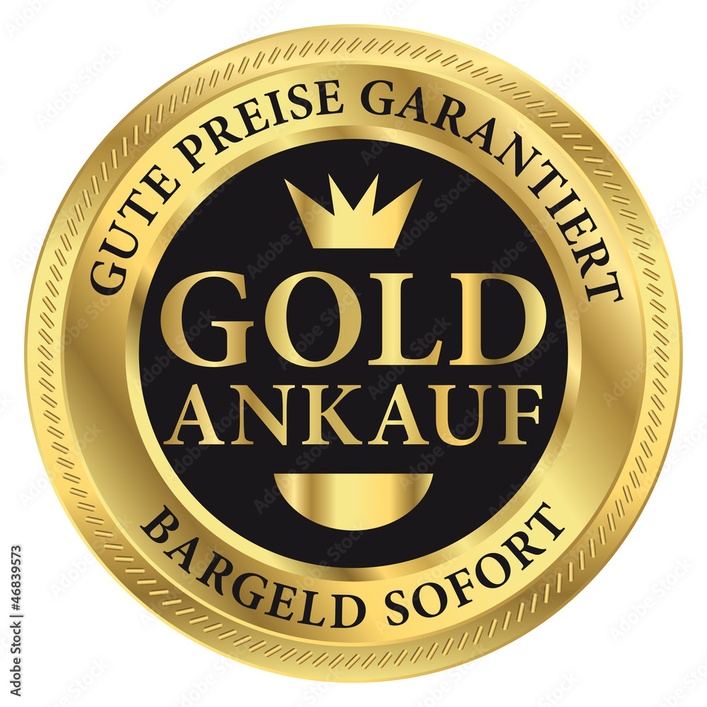 Goldankauf - gute Preise garantiert - Bargeld sofort Stock Vector | Adobe  Stock