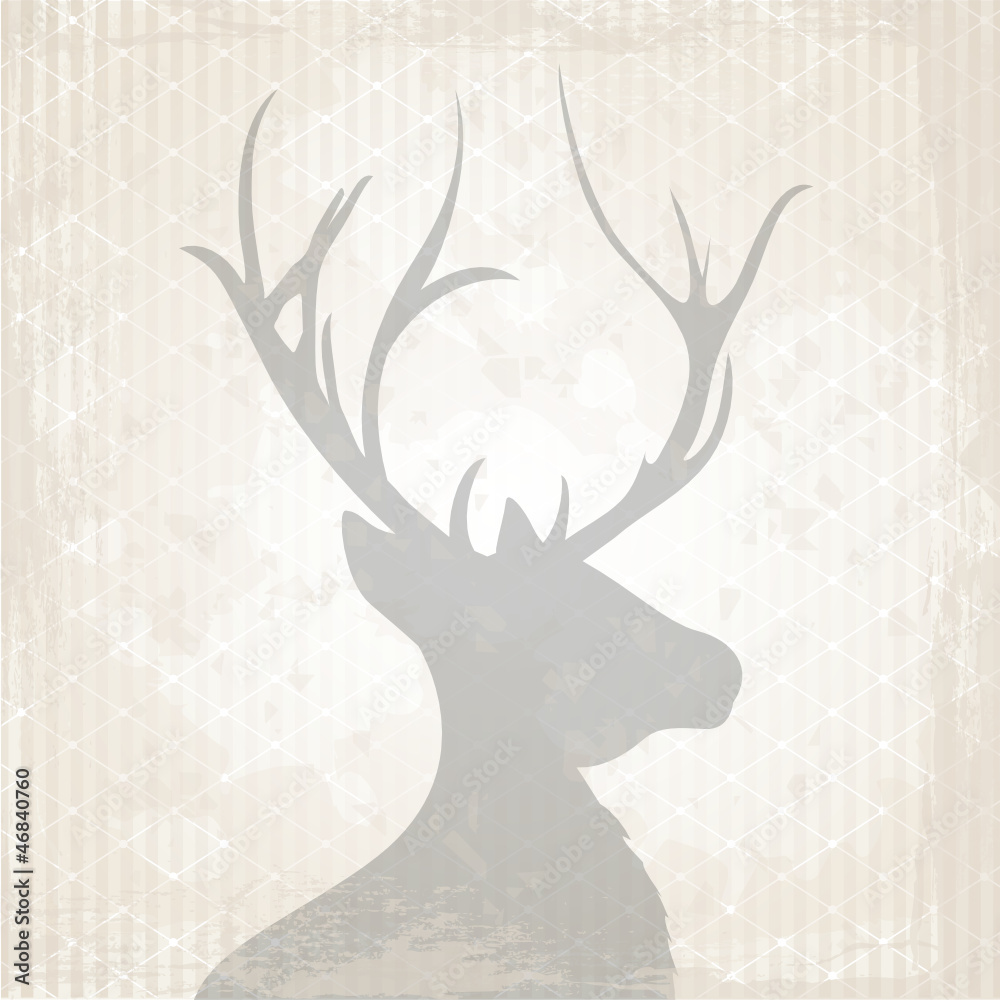 Vintage Hintergrund mit Hirsch