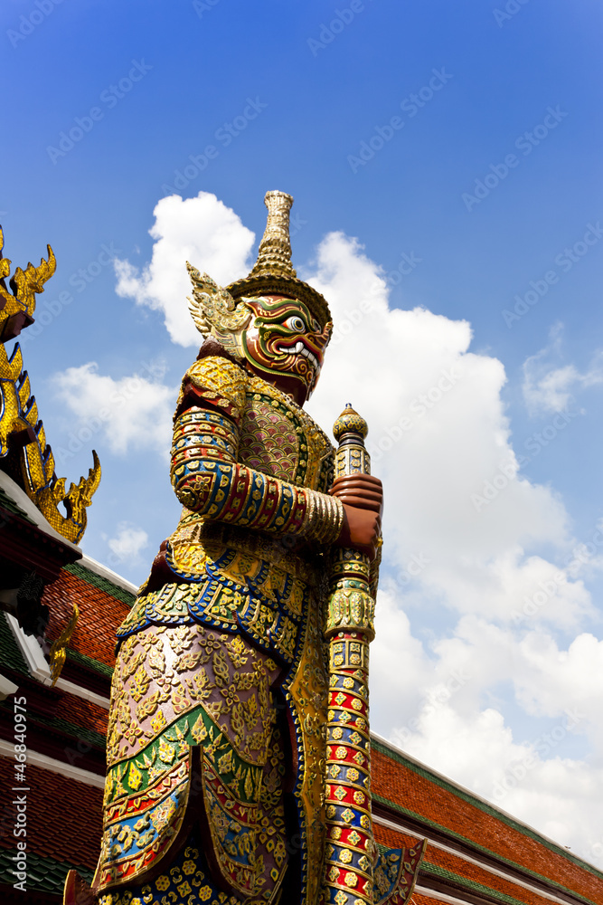 Fototapeta premium Yak sculpture at grand palace, Bangkok