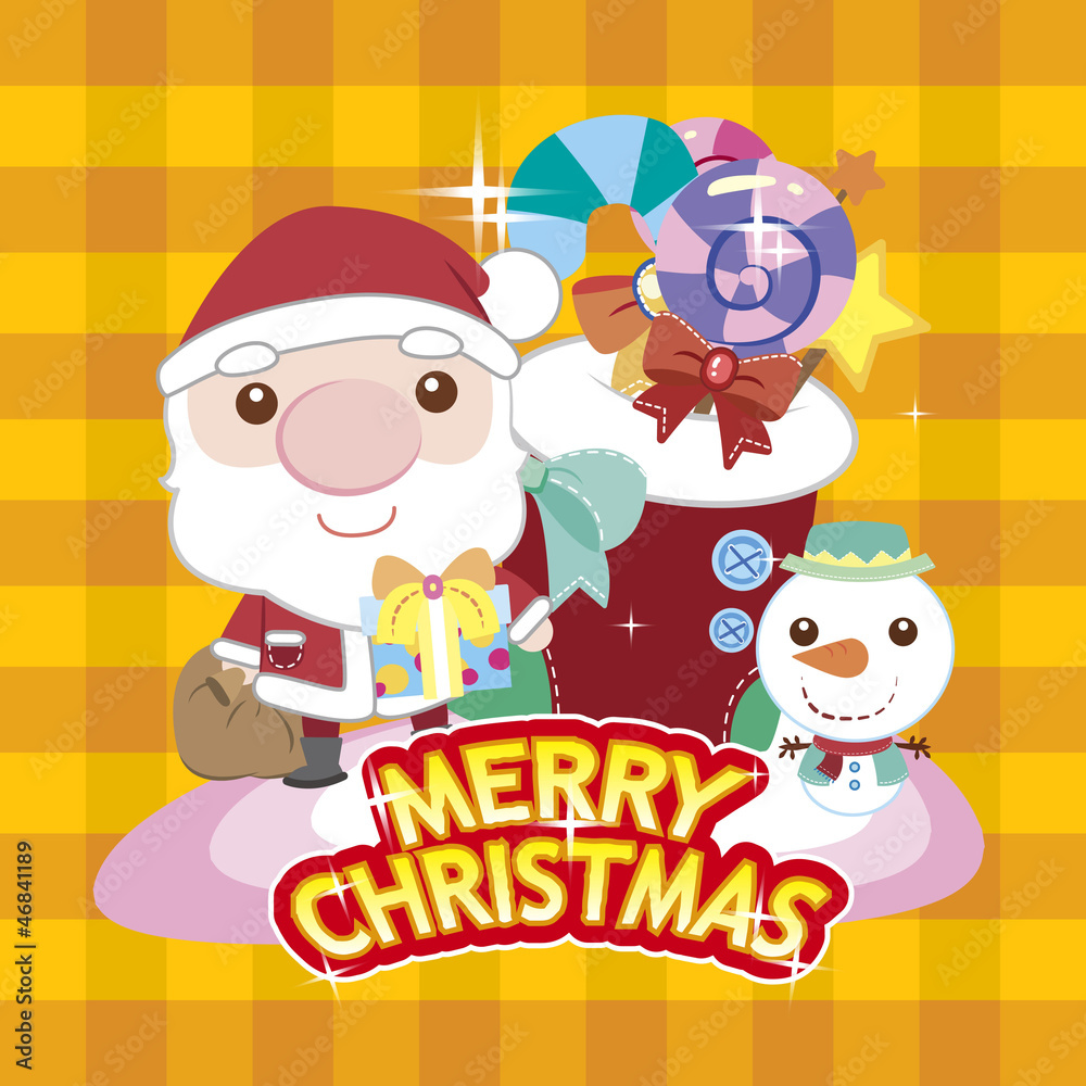 Fototapeta premium cartoon xmas card-02