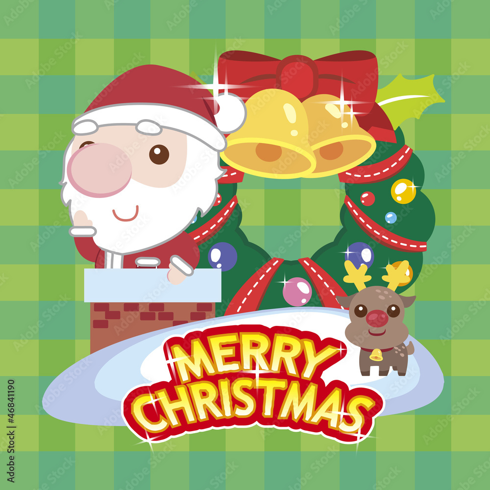 Fototapeta premium cartoon xmas card-01
