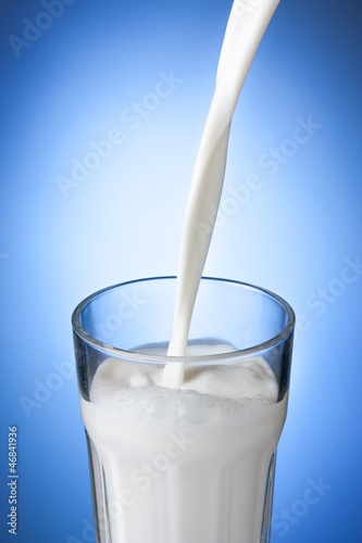 milk served in a glass