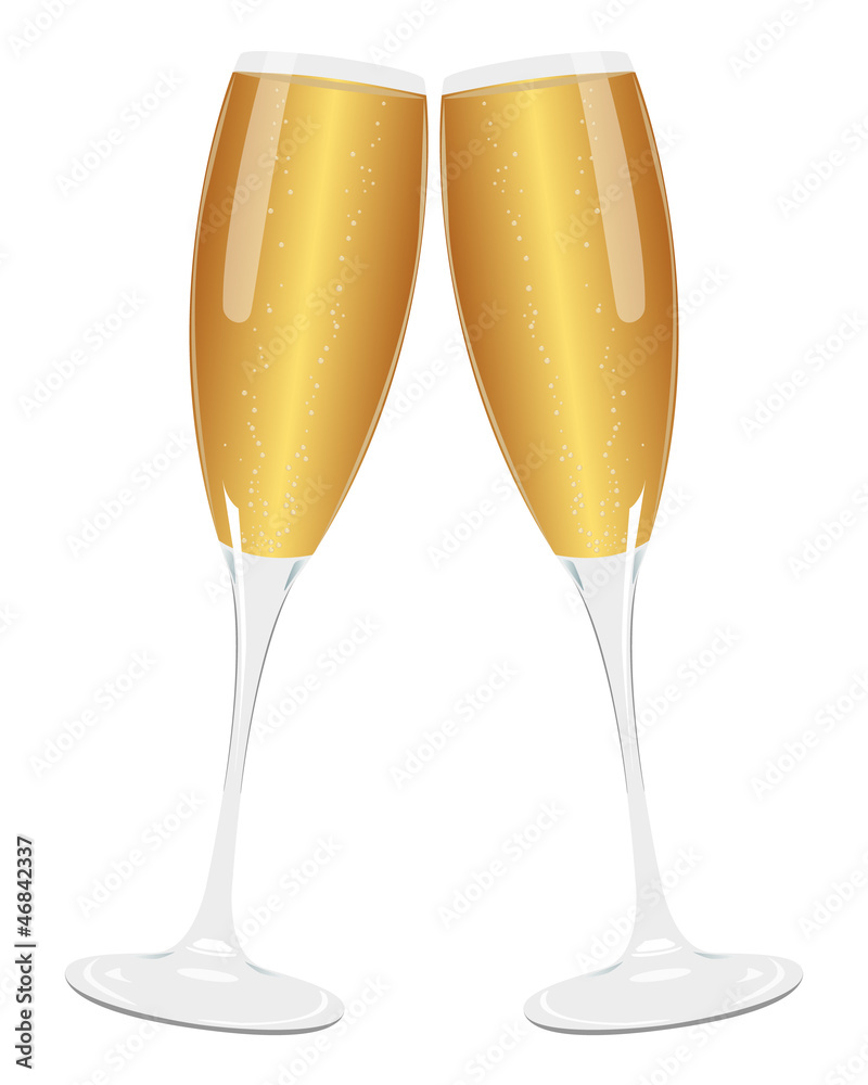 Coupes champagne or