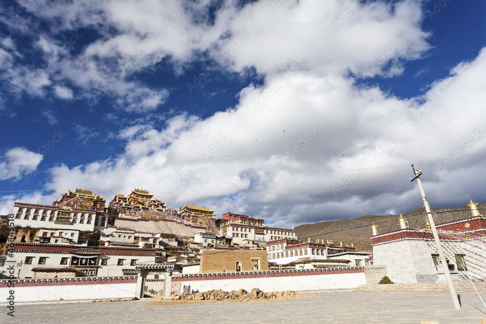 Ganden Sumtseling Monastery in Shangrila, Yunnan, China.