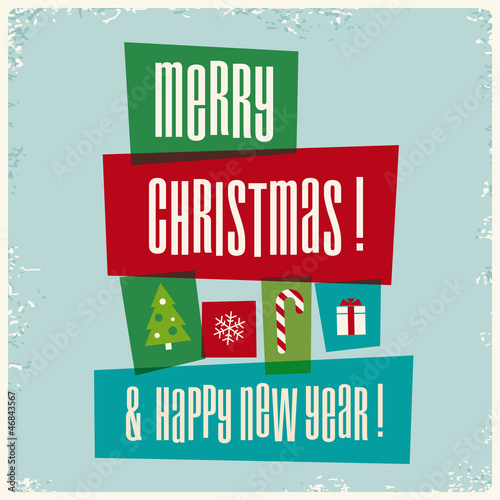 merry christmas and happy new year, holidays card