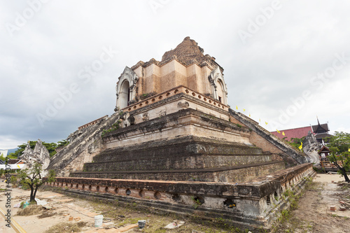 Wat Chedi Luang temple in Chiang Mai  Thailand.