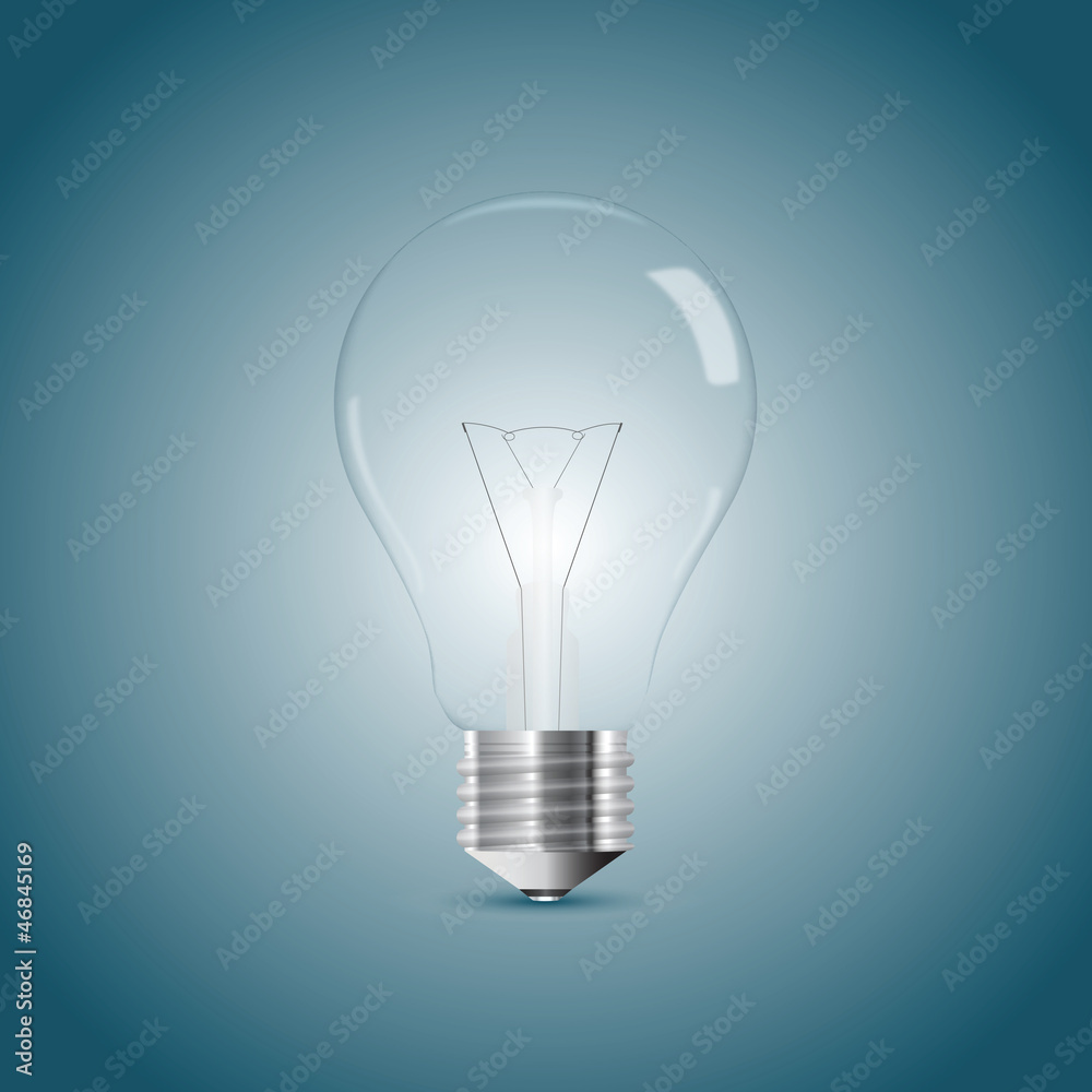 Bulb lamp realistic illustration