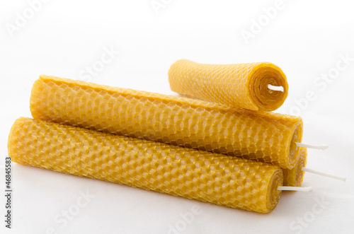 four beeswax candles