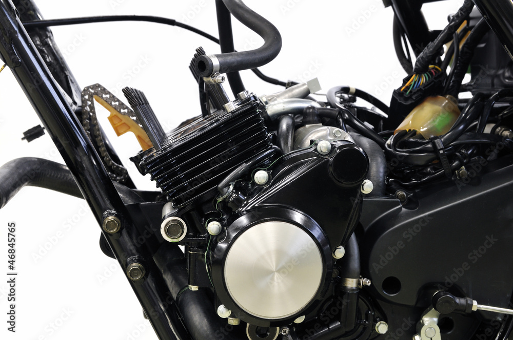 Obraz premium バイクエンジンの整備