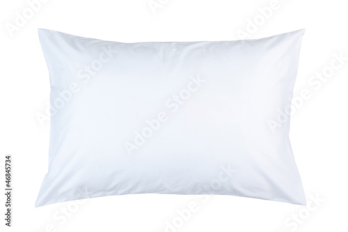 pillow with white pillow case on white background