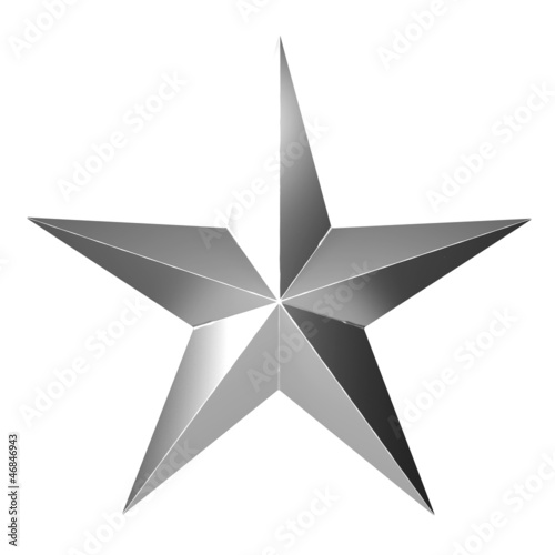 3d Silver star