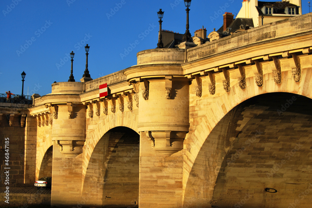 Pont Neuf au dessus de la Seine à Paris, France