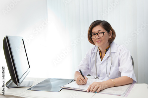 doctor sitting in working room