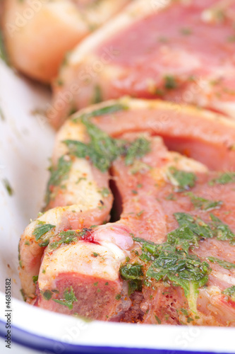 lamb chops in tray