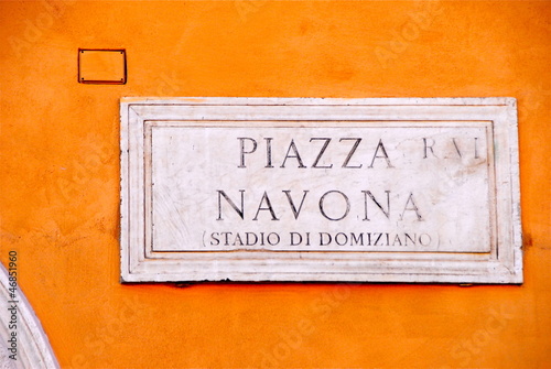 Plaque Piazza Navona