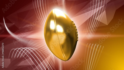 Golden NFL trophy league award on abstract background