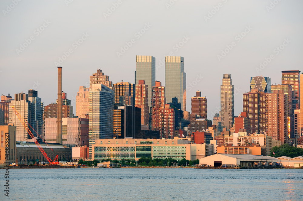 Urban skyline from New York City Manhattan