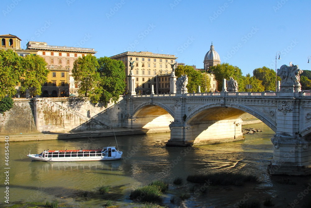 Fototapeta premium vue sur le Tibre à Rome