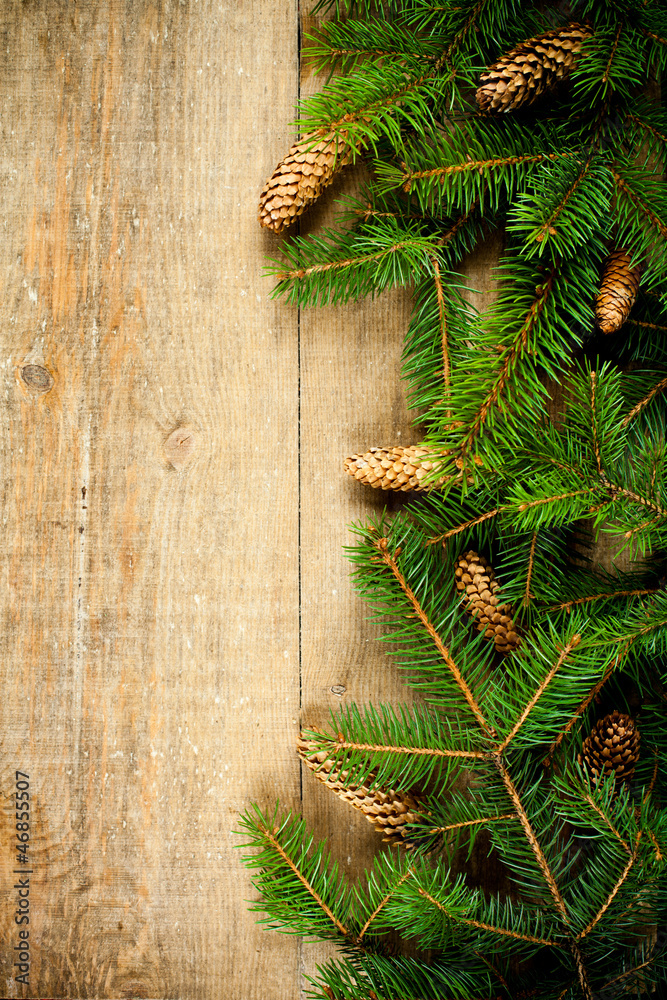 christmas fir tree with pinecones christmas fir tree with pinecones