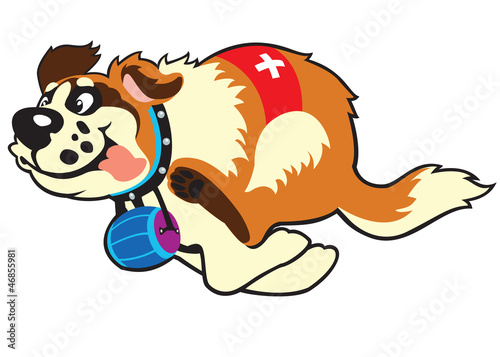 cartoon st bernard dog