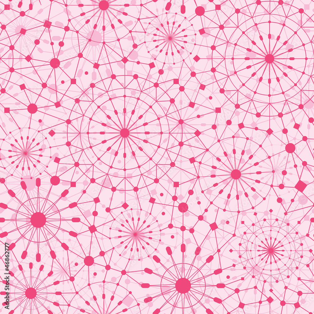 Obraz premium Seamless Pattern Background With Pink Abstract Ornamental Web