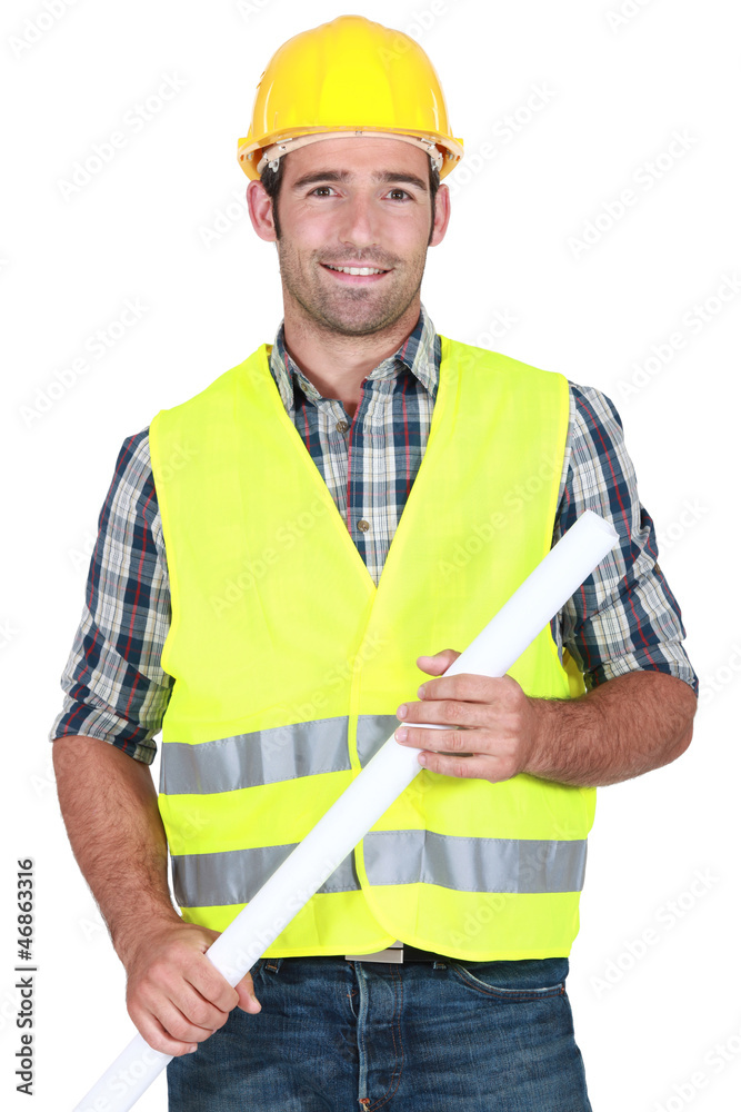 Engineer in a reflective vest
