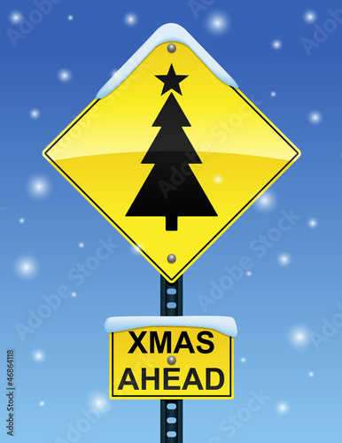 Xmas Ahead Sign
