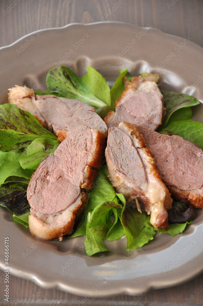 Salat mit gebratener Entenbrust Salat mit gebratener Entenbrust
