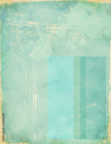 Vintage Swirly Collage - multilayer collage background