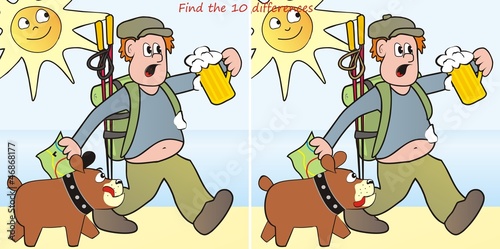 Hiker and dog-10 differences