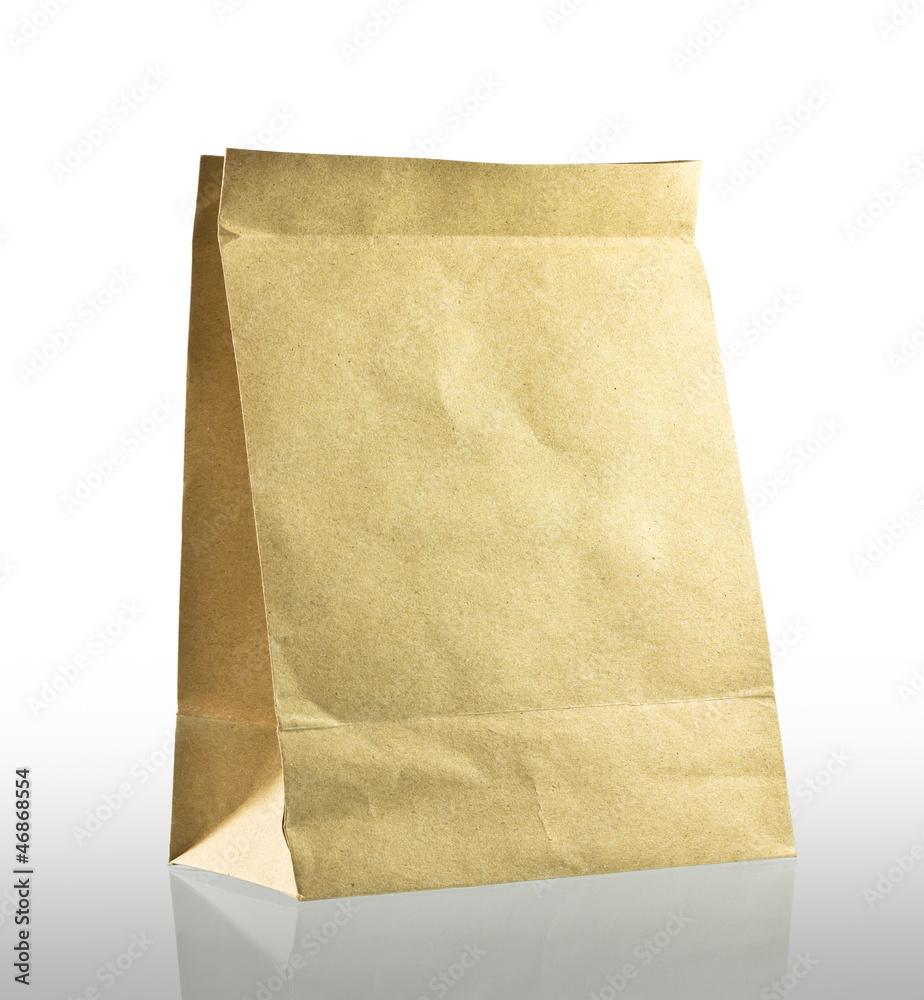 Recycled paper bag. Recycled paper bag.