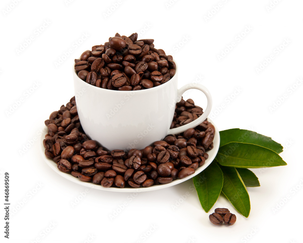 Fototapeta premium cup with coffee beans