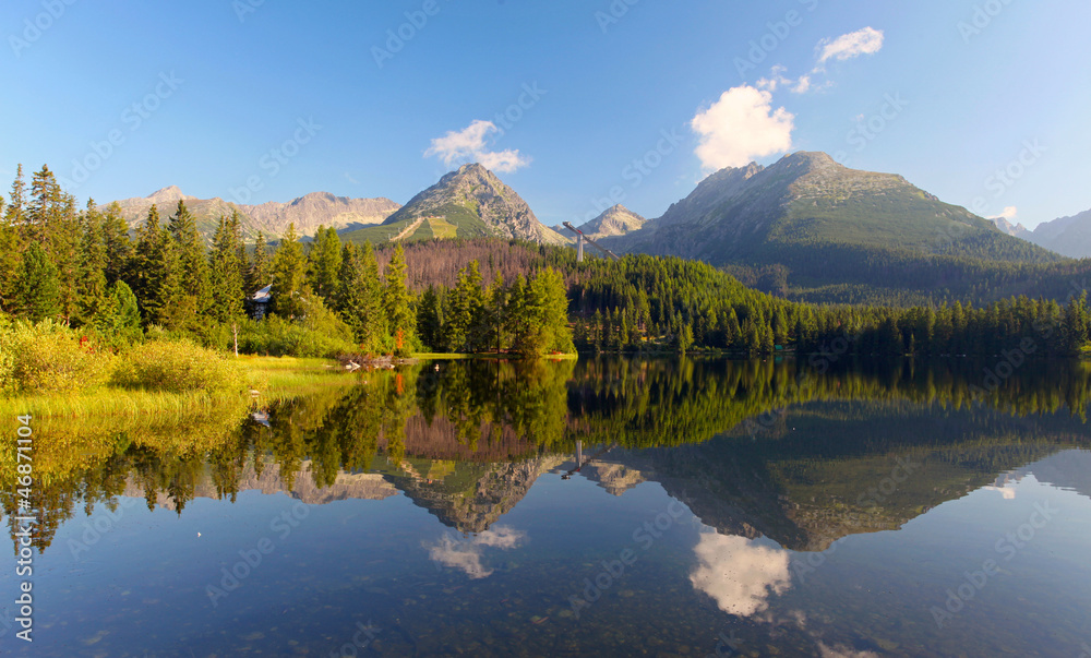 Slovakia Mountain Lake in Tatra - Strbske Pleso