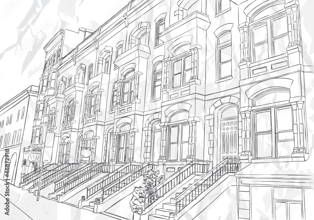 Sketch of the street Sketch of the street