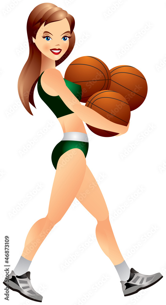 Basketball cheerleader girl