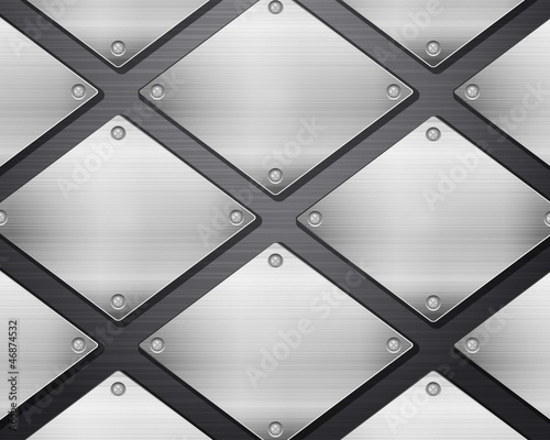 metal background and plates