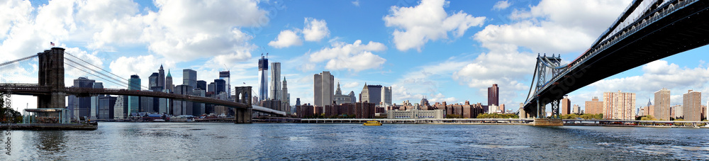 Panoramic view of Manhattan - obrazy, fototapety, plakaty 