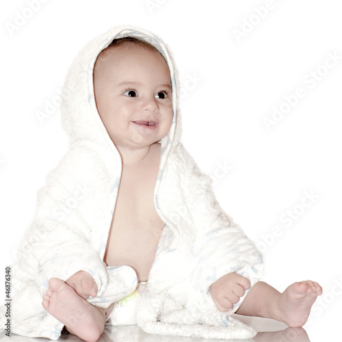 Wallpaper Mural adorable baby boy isolated