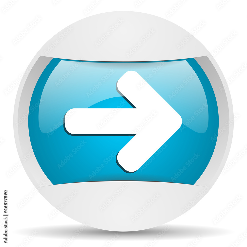 arrow right round blue web icon on white background arrow right round blue web icon on white background